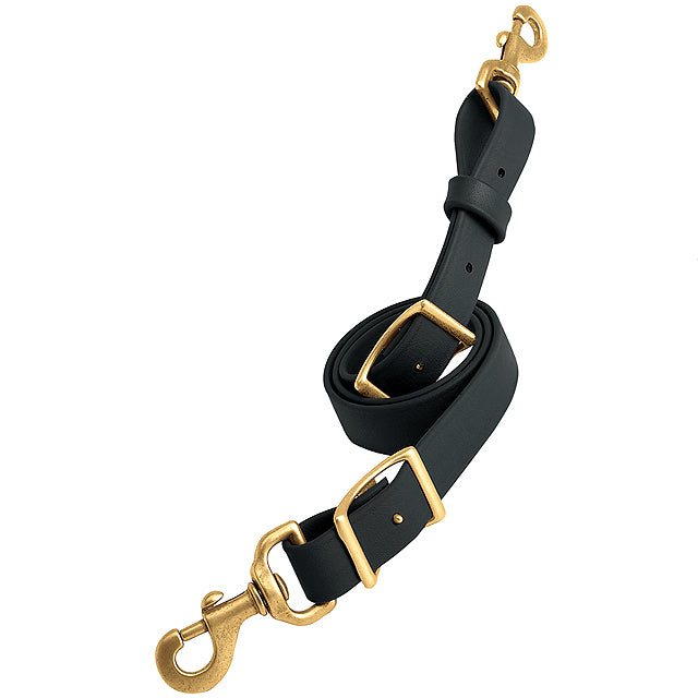 1" X 40" Synthetic Webbing Durable Tie Down Strap with Brass Snap Black - Uhorse