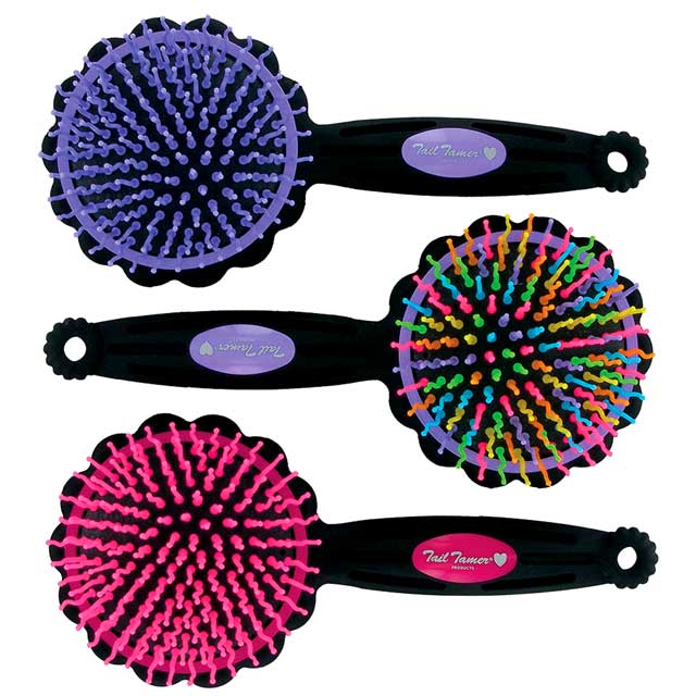 Professionals Choice Super Grip Flower Power Grooming Brush 1 Piece – by Hilason – Cowboy and equestrian accessories