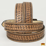 HILASON Western Genuine Leather Belt for Men Women Cowboy Cowgirl Handmade Unisex Full Grain Heavy Duty Tooled Jeans