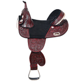 HILASON W. H. Treeless Trail Barrel Saddle American Leather | for H.s by Hilason – Cowboy and equestrian accessories