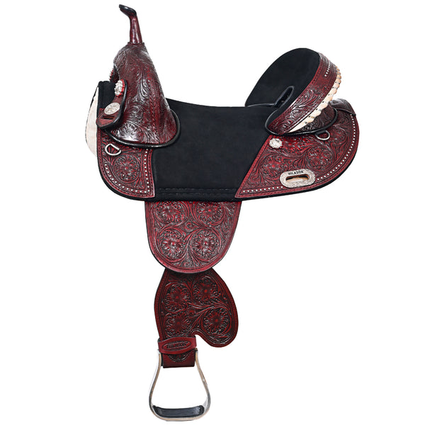Hilason Western Horse Treeless Trail Barrel Saddle American Leather - Uhorse