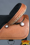 HILASON Western Horse Saddle American Leather Trail Barrel Racing | Treeless for Horses