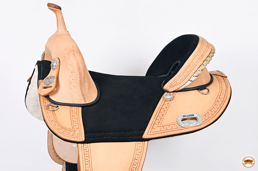 HILASON Western Horse Treeless Trail Saddle Genuine American Leather | for Horses