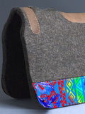 Made In Usa Hilason Western Grey Aztec Painted Wool Felt Horse Saddle Pad