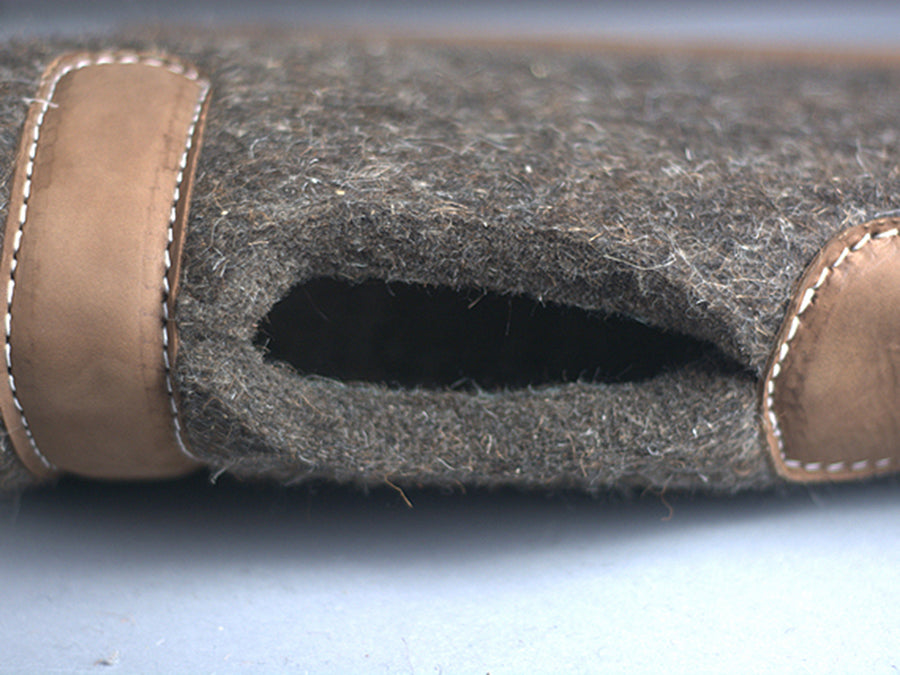 HILASON Western Wool Felt Horse Saddle Pad W/ Distressed Wear Leather Made in USA | for Horses