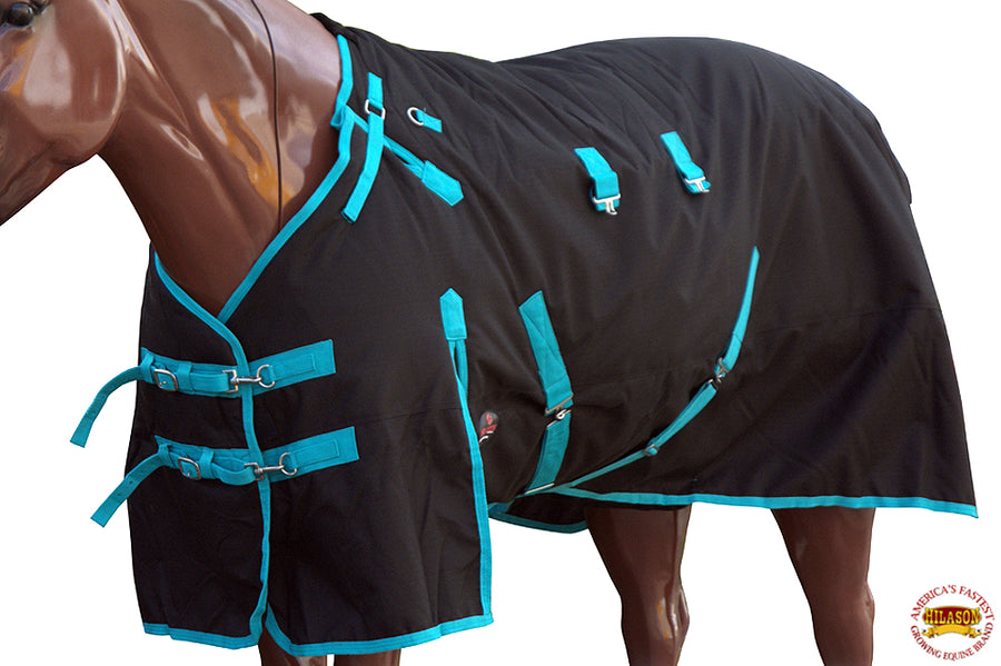 HILASON 1200D Winter Waterproof Poly Horse Blanket Belly Wrap | Turnout Blankets for Horses