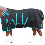 72 In Hilason 1200D Waterproof Horse Winter Turnout Blanket Belly Wrap Black - Uhorse