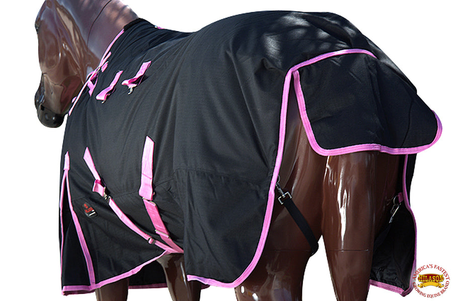 HILASON 1200D Winter Waterproof Poly Horse Blanket Belly Wrap | Turnout Blankets for Horses