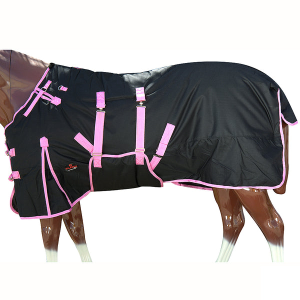 Hilason Waterproof 1200D Poly Turnout Horse Winter Belly Wrap Blanket - Uhorse