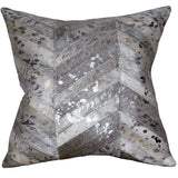 Hilason Cowhide Leather Hair-On Patchwork Cushion Pillow Cover