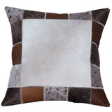Pl508-F Cowhide Leather Hair-On Patchwork Cushion Pillow Cover