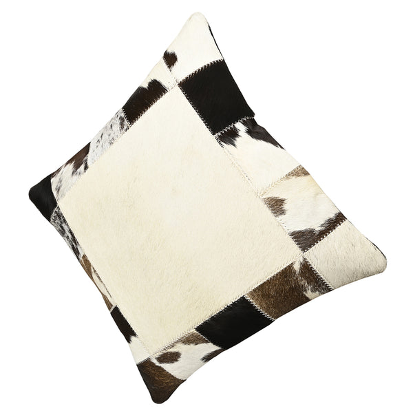 Hilason Cowhide Leather Hair-On Patchwork Cushion Pillow Cover - Uhorse
