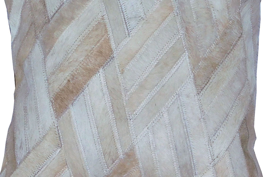 Hilason Cowhide Leather Hair-On Patchwork Cushion Pillow Cover