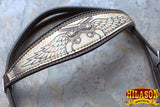 Hilason Western Horse Headstall American Leather Cross Gun Angel Wing