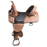 17 In Hilason W. H. Treeless Trail Barrel Saddle American Leather – by Hilason – Cowboy and equestrian accessories