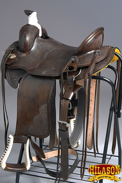 HILASON Western Horse Saddle American Leather Ranch Roping Cowboy | Hand Tooled Wade & For Horses