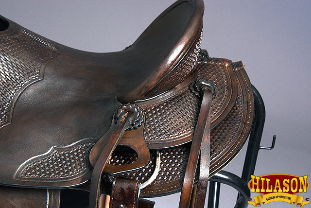 HILASON Western Horse Saddle American Leather Ranch Roping Cowboy | Hand Tooled Wade & For Horses