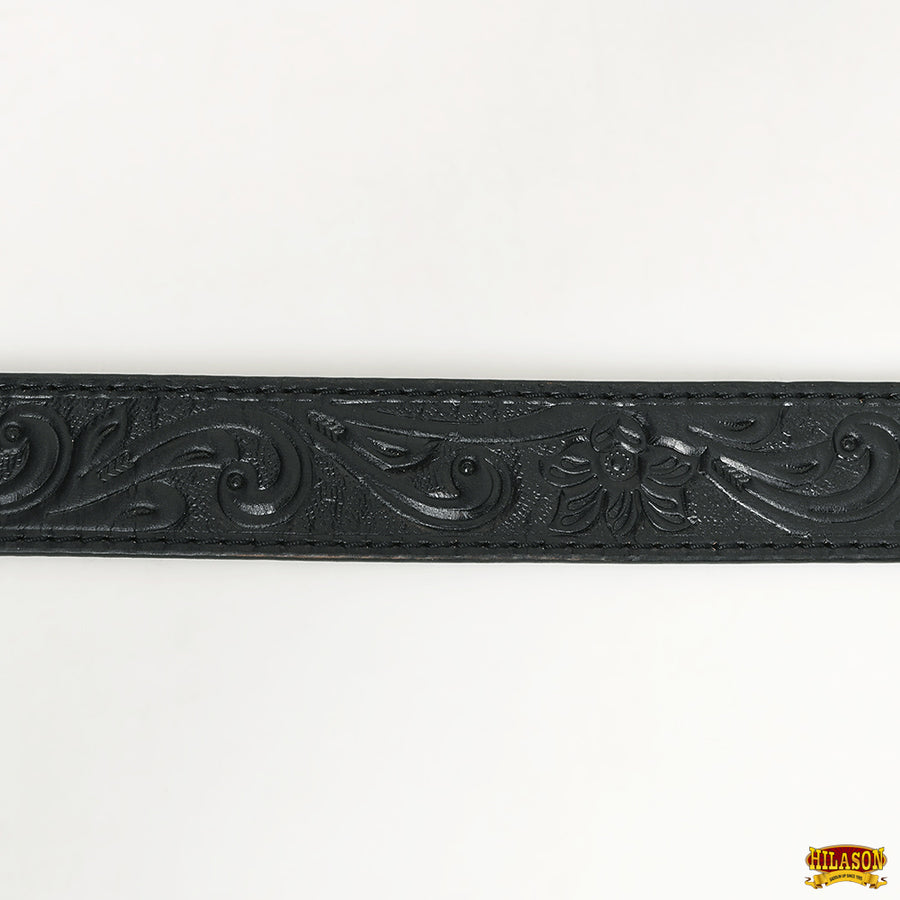 HILASON Western Genuine Leather Belt for Men Women Cowboy Cowgirl Handmade Unisex Full Grain Heavy Duty Floral Tooled