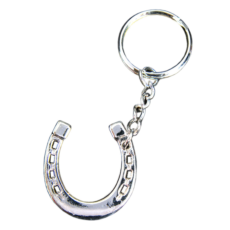 Hilason W. Tk. Gift Nickel Plt. H. Shoe Key Ring Chain by Hilason – Cowboy and equestrian accessories