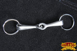 Hilason Western Tack Gift Nickel Plated Snaffle Bit Double Ring Key Chain