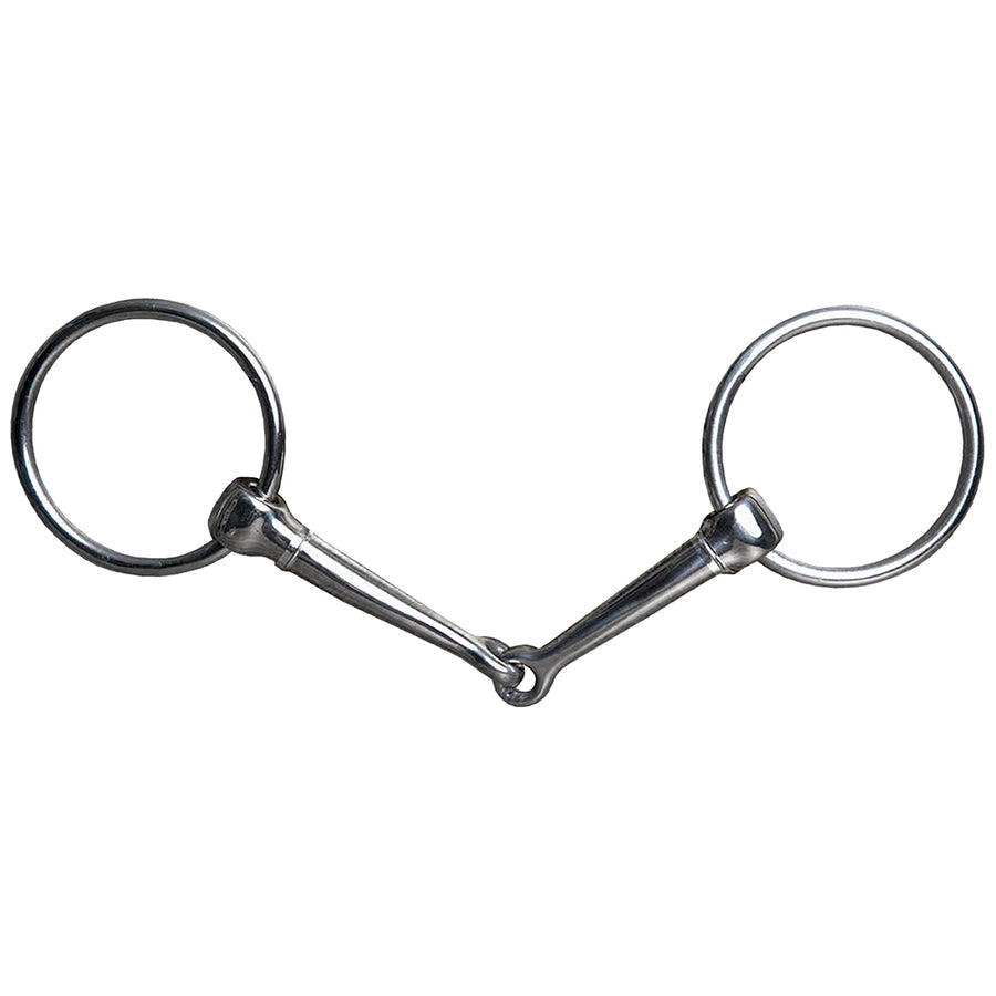 6" Hilason W. Stainless Steel H. Mouth Snaffle Bit 3" Ring by Hilason – Cowboy and equestrian accessories