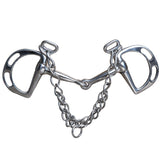 5 Inch Hilason Western Kimberwick Dee Ring Horse Snaffle Mouth Bit W/ Chain