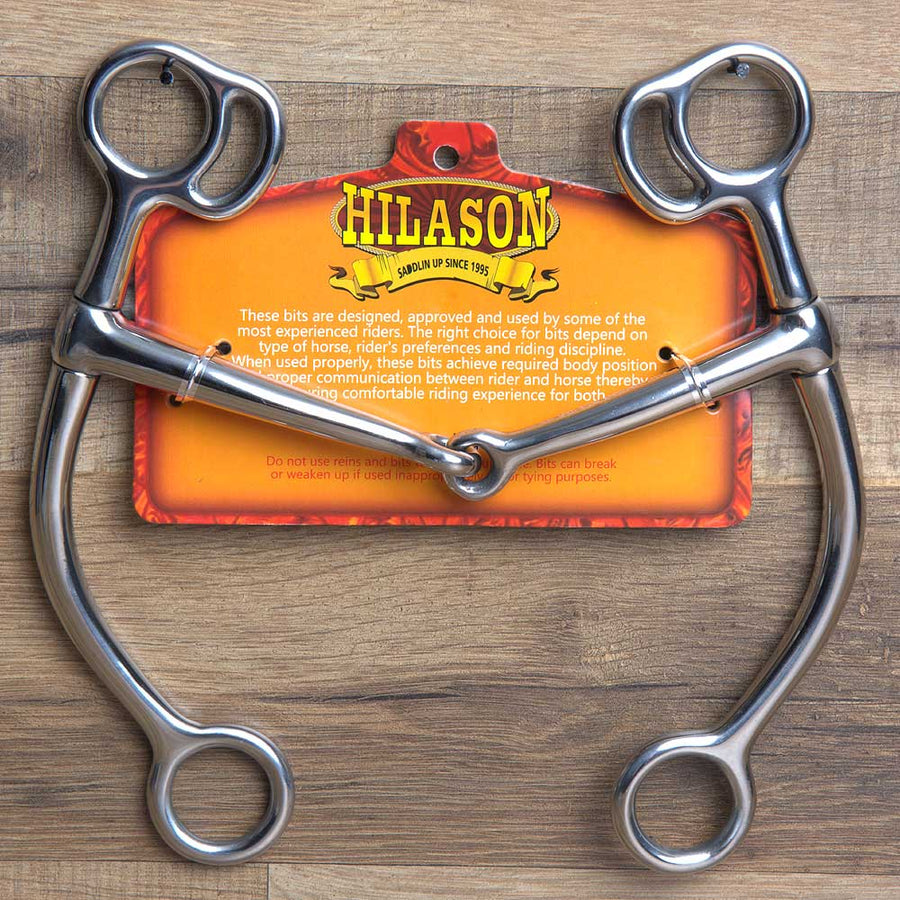 7 Inch Hilason W. Stainless Steel Tom Thumb H. Mouth Bit by Hilason – Cowboy and equestrian accessories