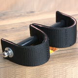 Hilason Western Durable Nylon Leather 3" Stirrup Turner Strap Pair Black - Uhorse