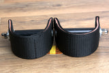 Hilason Western Durable Nylon Leather 3" Stirrup Turner Strap Pair Black