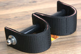 Hilason Western Durable Nylon Leather 3" Stirrup Turner Strap Pair Black