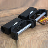 Hilason Western Horse Riding 3" Neck Aluminum Swivel Lock Stirrups Turner Black - Uhorse