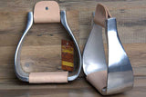 Hilason Western Aluminium Roper Horse Saddle Stirrups Pair W/ 5" Width