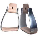 Hilason Western Aluminium Slanted Horse Saddle Stirrups Pair W/ 5 1/2" Width