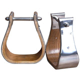 Hilason Western Wooden W/ Steel Horse Saddle Stirrups Pair W/ 3" Thread