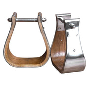 Hilason Western Wooden W/ Steel Horse Saddle Stirrups Pair 3