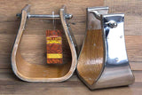 Hilason Western Wooden W/ Steel Horse Saddle Stirrups Pair W/ 4" Thread