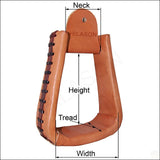 Hilason Western Wooden W/ Steel Horse Saddle Stirrups Pair 4" Thread