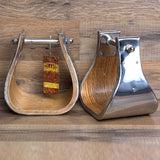 Hilason Western Wooden W/ Steel Horse Saddle Stirrups Pair W/ 5' Tread