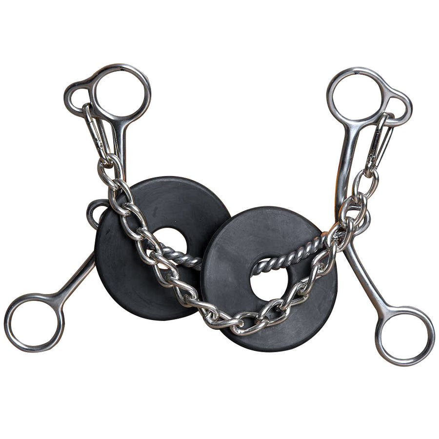 7" Hilason W. Guards Twisted Wire H. Mouth Shank Bit by Hilason – Cowboy and equestrian accessories