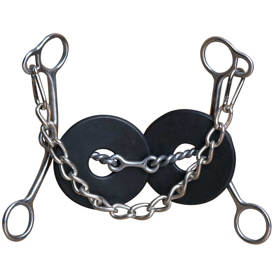 7" Hilason W. Guards Twisted Wire H. Mouthpiece Shank Bit by Hilason – Cowboy and equestrian accessories