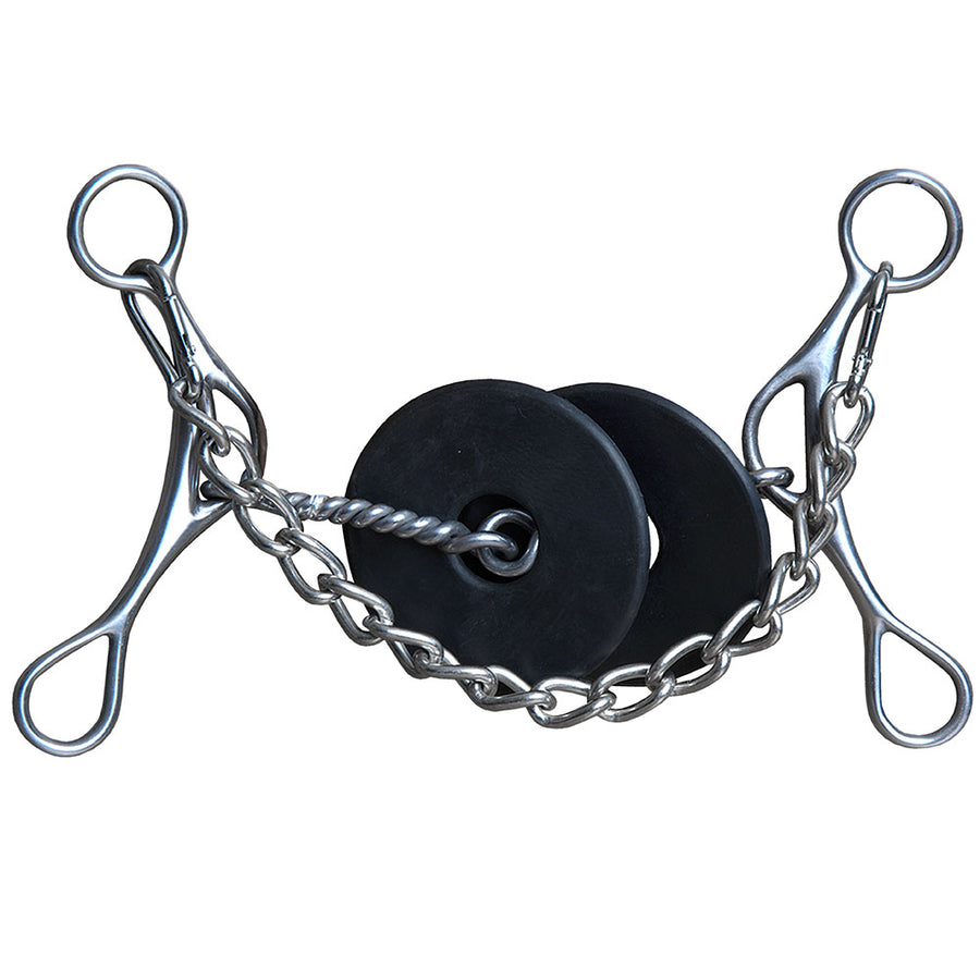 6" Hilason Western Twisted Gag Shank Horse Mouth Bit