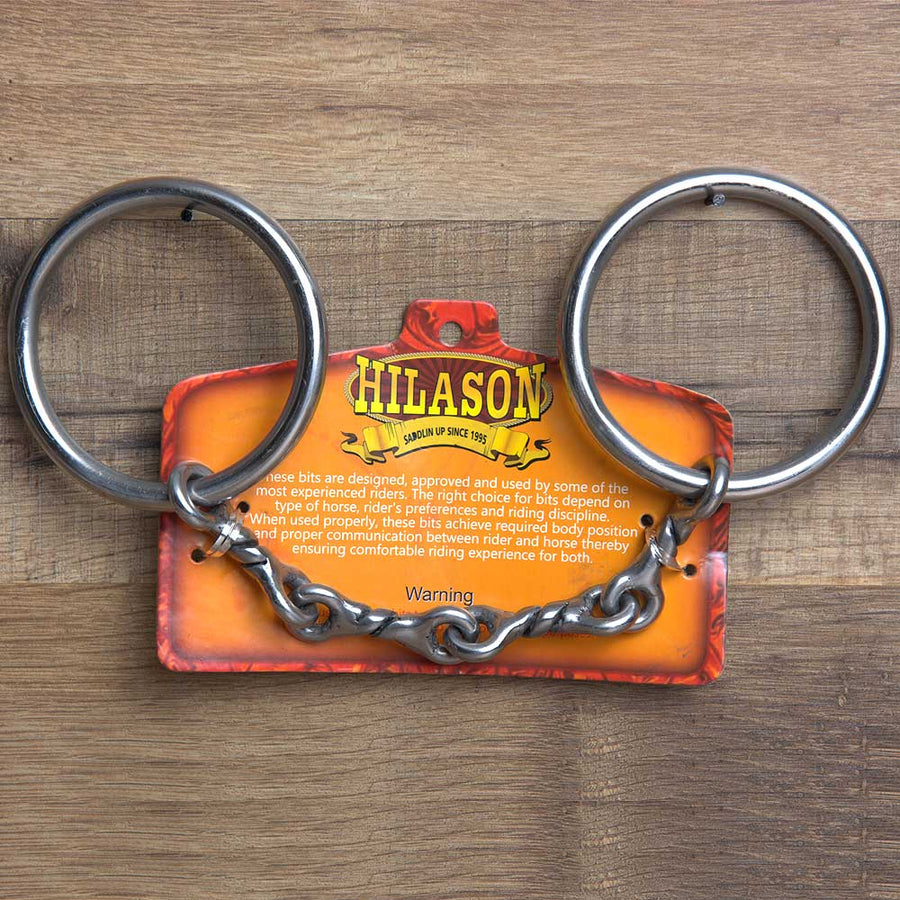 5" Hilason W. Stainless Steel H. Mouth Ring Snaffle Bit by Hilason – Cowboy and equestrian accessories