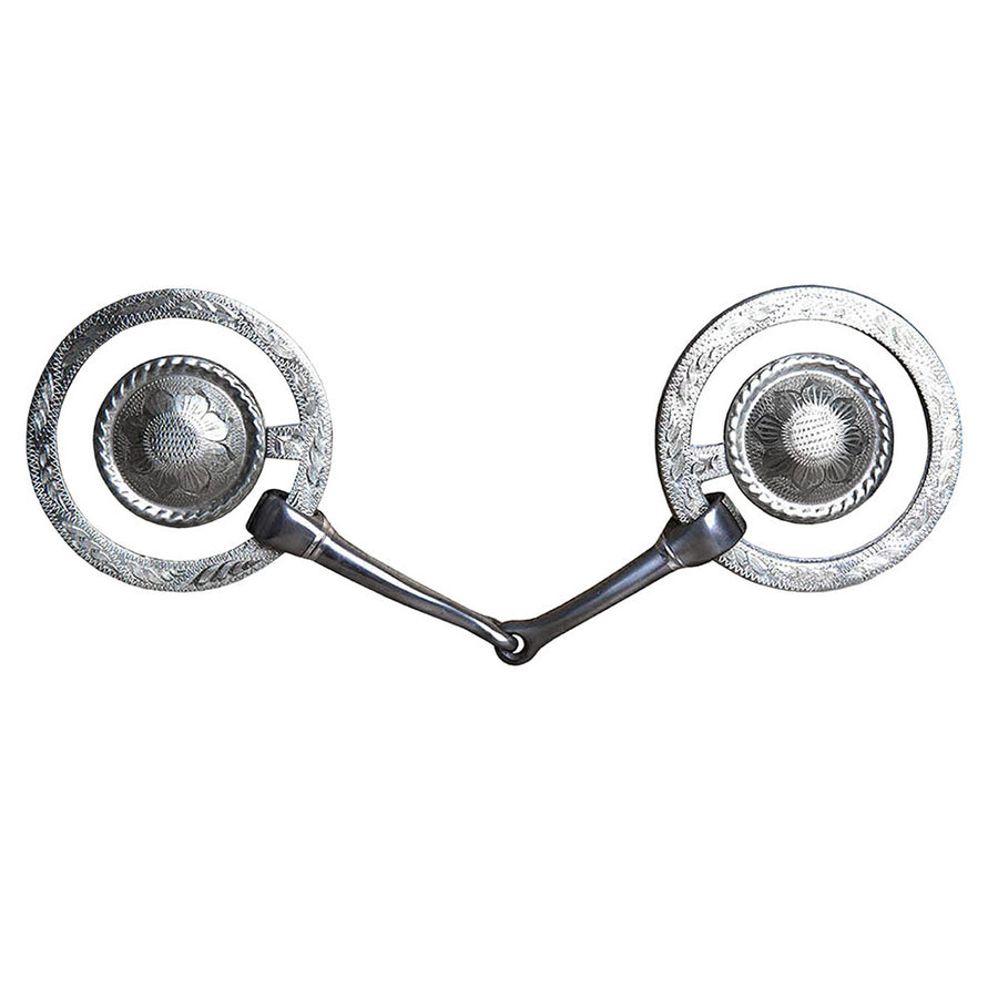 HILASON 5" Western Engraved Stainless Stteel Horse Mouth Ring Snaffle Bit | Steel