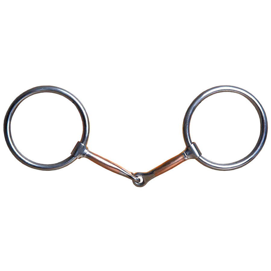 5" Hilason W. Stainless Steel Ring H. Copper Mouth Snaffle Bit – by Hilason – Cowboy and equestrian accessories