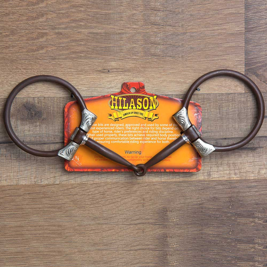 5 Inches Hilason W. Antique Offset Dee Ring H. Mouth Snaffle Bit – by Hilason – Cowboy and equestrian accessories