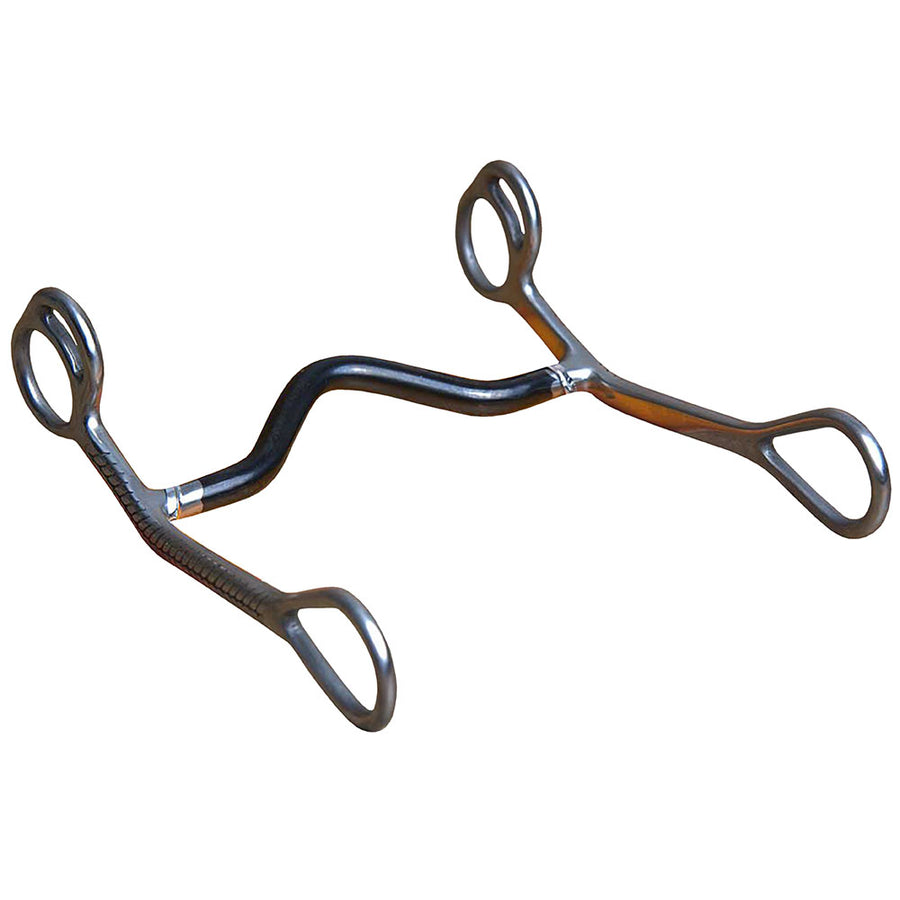 5" Hilason W. Stainless Steel Rope Design H. Mouth Curb Bit by Hilason – Cowboy and equestrian accessories