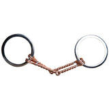 5.5' Hilason Western Copper Twisted Wire Flat Ring Horse Mouth Bit 3"