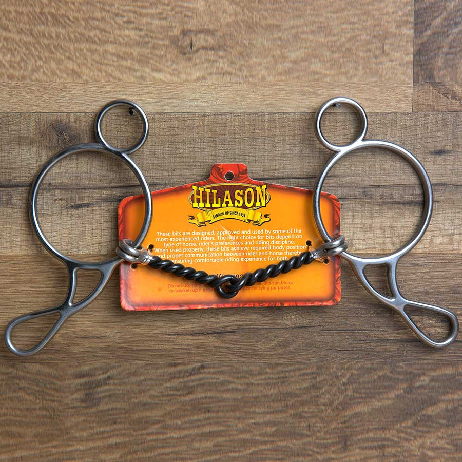 5" Hilason W. Wonder Gag Black Twisted Wire H. Mouth Bit by Hilason – Cowboy and equestrian accessories