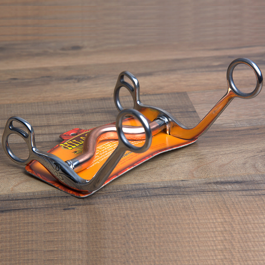 5" Hilason W. Stainless Steel H. Copper Mouth Grazing Bit by Hilason – Cowboy and equestrian accessories