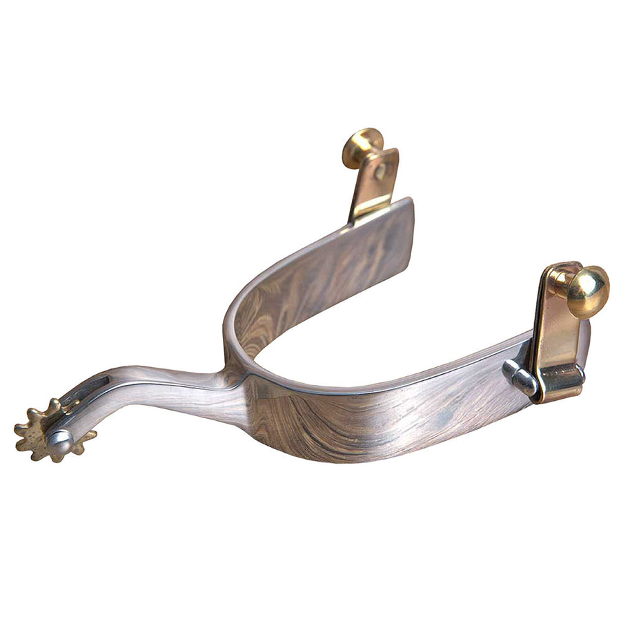 Hilason Western Stainless Steel men's Gooseneck Horse Riding Spurs Pair - Uhorse
